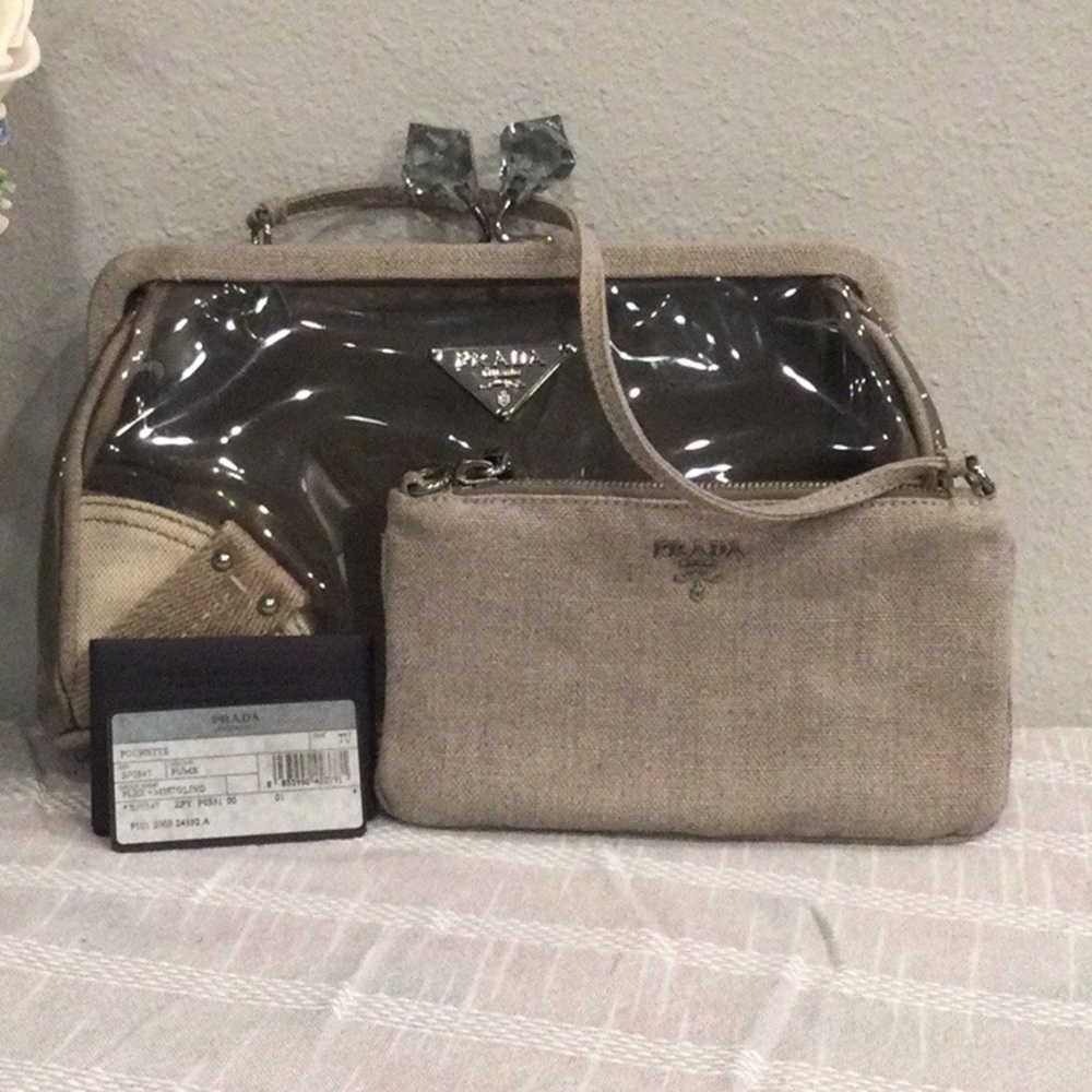 Prada clear crystal clutch